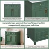 YOOCOZZ Wooden Retro Bathroom Vanity with Ceramic Sink, Storage Cabinet and Drawers - 4 of 4
