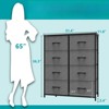 Fontoi Dressers, Tall Dresser with Wood Top, Storage Tower for Bedroom Entryway Hallway, Gray, 11.8"*36.3"*31.4" - 2 of 4