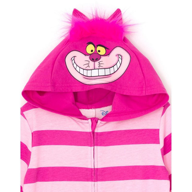 Disney Alice in Wonderland Cheshire Cat Zip Up Coverall Tail Infant to Big Kid, 5 of 6