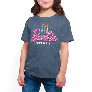 Girls' - Barbie - Let's Party Short Sleeve Graphic T-Shirt - 1 of 4