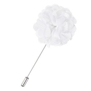Unique Bargains Wedding Camellia Flower Groom Boutonnieres Lapel Pins for Men 1 Pc - 1 of 4