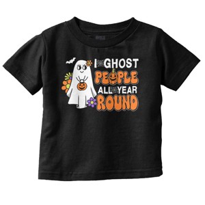 Cute I Ghost People All Year Round Toddler Baby Girl T Shirt Brisco Brands - 1 of 4