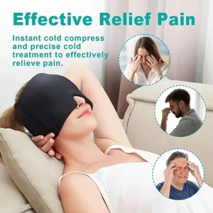 Migraine Relief Hat Gel Hot Cold Therapy Ice cap 360¡ã Pain Mask Gel Release Pressure Head Massager Relax Pain Pack Eye Masks with Free Gift - 1 of 4