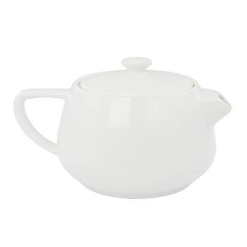 Gibson Our Table Simply White 32 Ounce Porcelain Teapot With Lid