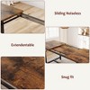 Dining Table Set for 4-6, 63" Large Extendable Dining Room Table Set for 6, Wood Rectangle Kitchen Table with 2 Soft Benches - 4 of 4