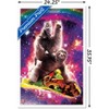 Trends International James Booker - Space Sloth Llama Cat Riding Taco Framed Wall Poster Prints - 3 of 4