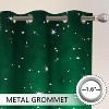 Red Christmas Room Darkening Velvet Curtains for Living Room 2 Panel Sets with Snowflake Print - 2 of 4