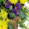 Northlight Allium and Thistle Spring Wreath - 22" - Yellow/Purple - 4 of 4