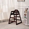 BABYYER Wooden High Chair, Baby Feeding Seat with Adjustable Safety Straps, Eat & Grow High Chair Dining, Eating, Studying - 3 of 4
