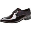 Santimon Dress Shoes Pointed Toe Floral Patent Leather Lace Up Oxfords - 2 of 4