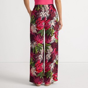 Lands' End Women's Rayon High Rise Wide Leg Pants - Set Bottom - 1 of 4
