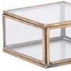 HomeRoots Set of Two Clear And Gold Glass Decorative Keepsake Boxes - 4 of 4