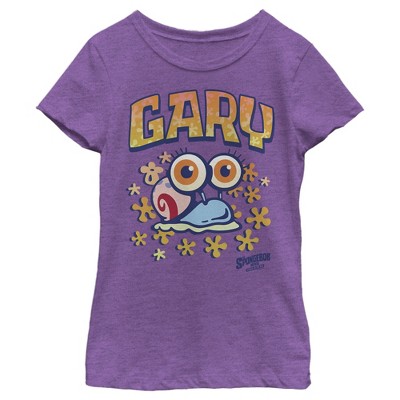 Girl's Spongebob Squarepants Sponge On The Run Baby Snail Gary T-shirt ...
