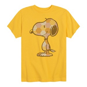 Boys' - Peanuts - Snoopy Patchwork Short Sleeve Graphic T-Shirt - 1 of 4