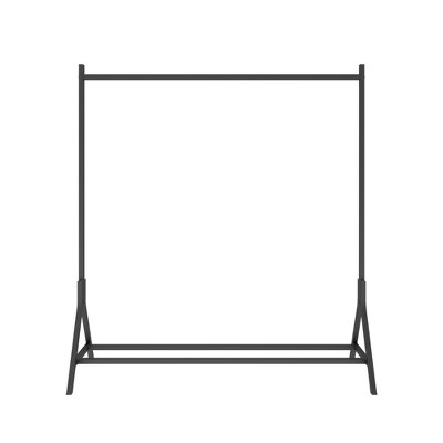 PDTEND Multi-Functional Freestanding Single pole Garment Rack for Bedroom,  Black
