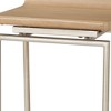 HomeRoots 31" Natural and Silver Solid Wood and Iron Low Back Bar Height Bar Chair - 4 of 4