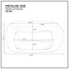 NicBex Modern Oval Fiberglass Coffee Table,Center Cocktail Table for Living Room,Bedroom,Black/White - 3 of 4