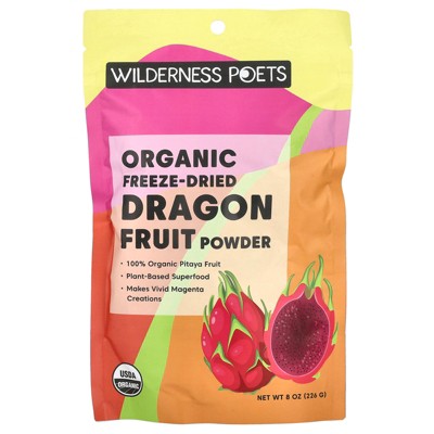 Wilderness Poets Organic Freeze-Dried Dragon Fruit Powder, 8 oz (226 g)