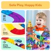 PICASSO-TILES Race Track Magnetic Tiles for Kids, 50PCS with 2 Racing Cars, Construction STEM Building Blocks Educational Toy - 4 of 4
