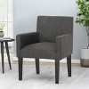 Coolbibila 1PC Modern Fabric Upholstered Dining Arm Chair,Wooden Rubberwood Legs Barrel Cushioned Living Room Kitchen Armrest Side Chair - 2 of 4