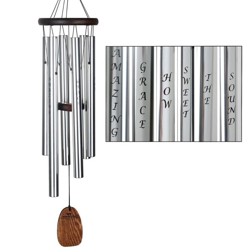 Woodstock Windchimes Affirmation Chime Original Amazing Grace, Wind Chimes For Outside, Wind Chimes For Garden, Patio, and Outdoor Décor, 25"L, 4 of 12