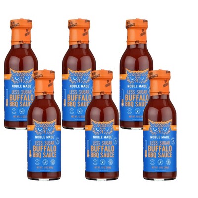 Noble Made by The New Primal Less-Sugar Buffalo BBQ Sauce - Case of 6/13 oz