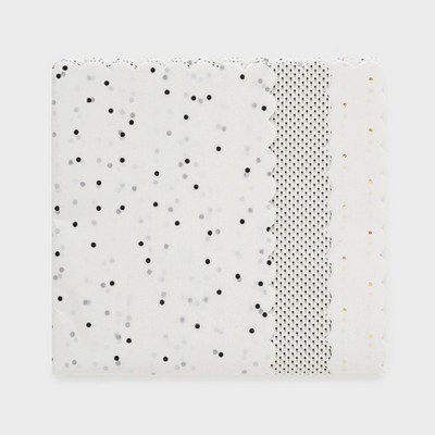 Cream and Black Scallop Gift Tissue 25ct - Sugar Paper™