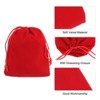 Unique Bargains Velvet Wedding Favor Party Small Jewelry Drawstrings Pouches Gift Bags - 4 of 4