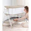 Fodoss Baby Bassinet Bedside Sleeper with Wheels & Storage Tray, Portable Crib for Newborns - 4 of 4