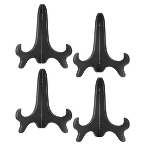 Unique Bargains Wood-like Plastic Folding Book Decorative Easels or Stands 4 Pcs - 1 of 4