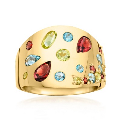 Ross-Simons 2.10 ct. t.w. Multi-Gemstone Ring in 18kt Gold Over Sterling