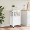 vidaXL Kitchen Trolley MONZA 18.9 in.x15.7 in.x35.4 in. Solid Wood Pine - 3 of 4