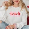 Simply Sage Market Women's Graphic Sweatshirt Teach Stacked With Hearts - 2 of 3
