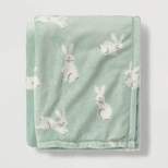 Bunny Easter Throw Blanket Mint/Cream - Spritz™