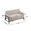 Christopher Knight Home Emma Modern 57.5" Elm Wood Frame Upholstered Loveseat - 3 of 4