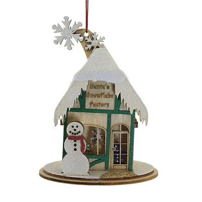 Old World Christmas 3.5 Inch Santa's Snowflake Factory Snowman Tree Ornaments