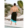 HAPPY BAY Men's Swimwear Beachwear Summer Wrap Sarong One Size Grease Geometric - 4 of 4