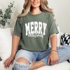 Simply Sage Market Women's Merry Christmas Cursive Bold Short Sleeve Garment Dyed Tee - 2 of 4