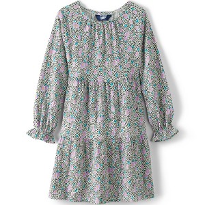 Lands' End Kids Long Sleeve Velvet Dress - 1 of 2