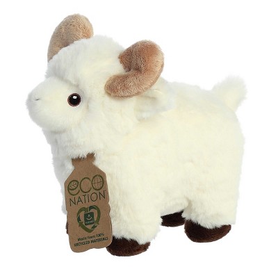 Aurora Small Ram Eco Nation Eco-Friendly Stuffed Animal White 8"