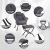 Lazy Chair, Modern Recliner Armchair, Foldable Ottoman and Detachable Cover, Comfortable Cotton Sofa, Iron Frame, Easy Care - 3 of 4