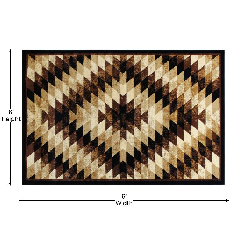 Masada Rugs Stephanie Collection Area Rug with Distressed Southwest Native American Design 1106, 5 of 7