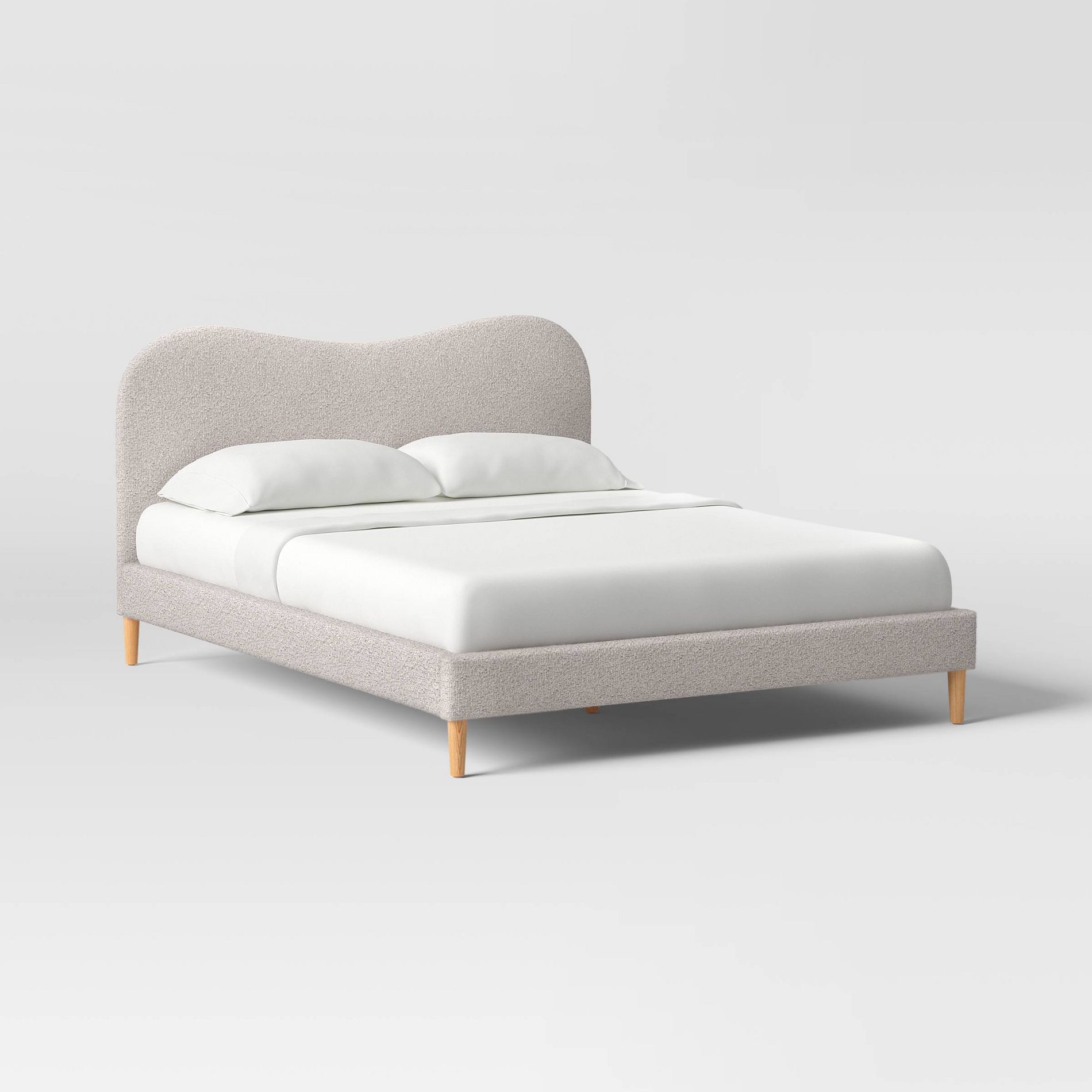 Full Scalloped Wave Bed Boucle Elephant - Threshold™