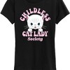 Women's - Instant Message - Childless Cat Lady Society Short Sleeve Graphic T-Shirt - 2 of 4