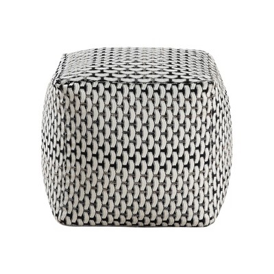 Vynxaria Cylindrical Chenille Pouf ¨C Modern Ottoman & Versatile Footstool