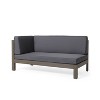 Christopher Knight Home Brava Outdoor Acacia Wood Sectional Sofa with Cushion Gray - 4 of 4