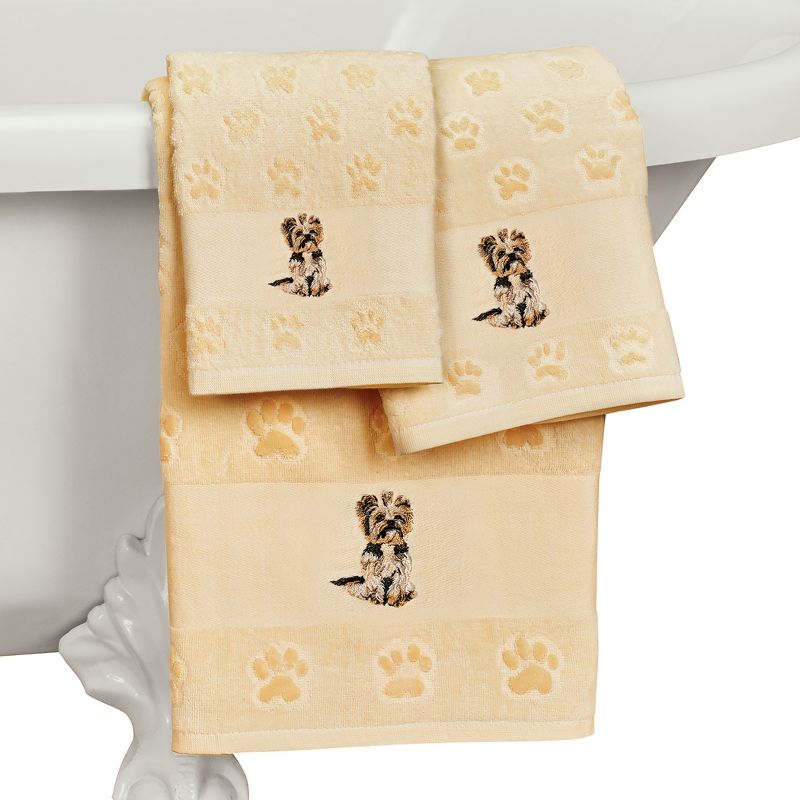 Collections Etc 3-PC DOG BREED BATH TOWEL SET French Bulldog, 1 of 5