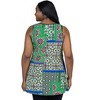 24seven Comfort Apparel Womens Casual Green Print Plus Size Scoop Neck Tank Top - image 3 of 4