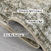 2'x6'Vintage Floral Washable Rug Non-Slip, Retro Low Pile Throw Rug for Living Room Bedroom Dining Room, Soft Foldable Carpet,Camel - 3 of 4