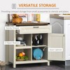 Farmhouse Sideboard Buffet Cabinet, Rustic Barn Door Kitchen Cabinet, Accent Cabinet with Storage for Living Room - 4 of 4